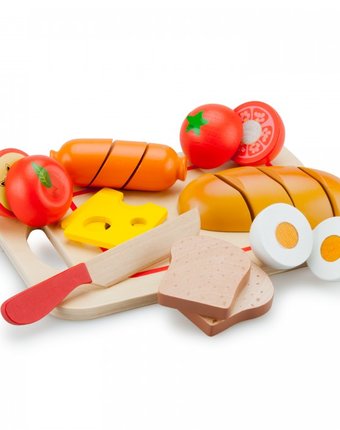 Миниатюра фотографии Деревянная игрушка new cassic toys игровой набор продуктов завтрак