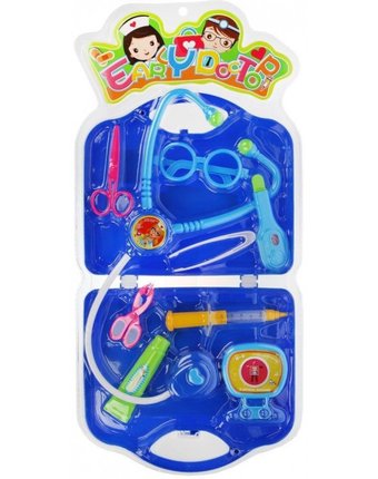 Миниатюра фотографии Наша игрушка игровой набор доктор в чемоданчике (9 предметов) 8302b