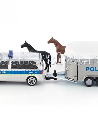 Миниатюра фотографии Siku полицейская машина с прицепом для лошадей 2310