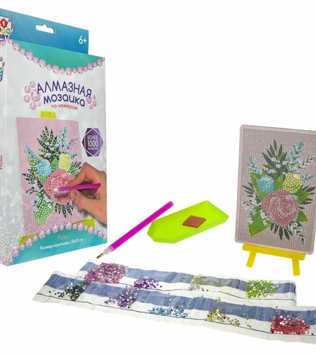 Набор для творчества 1Toy Art Розы Алмазная мозаика