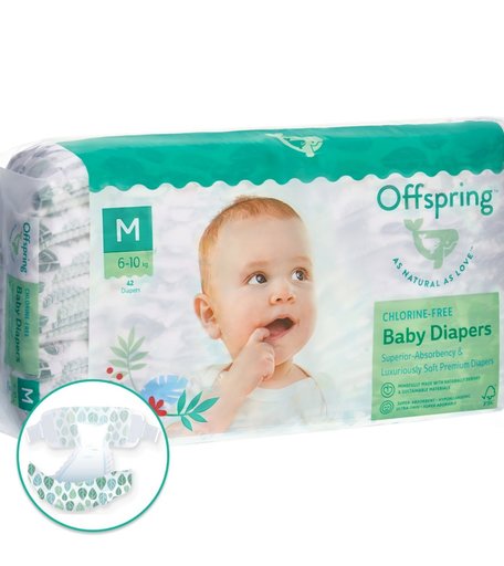 Подгузники Offspring Листочки (6-10 кг) шт.