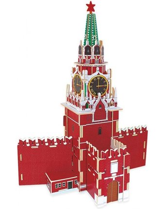 Robotime Пазл деревянный 3D Кремль Спасская башня
