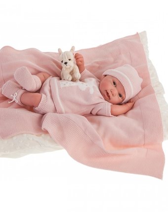 Munecas Antonio Juan  Кукла Реборн младенец Татьяна в розовом 40 см