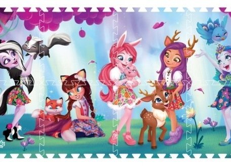 Игровой коврик Играем вместе пазл Энчантималс (8 частей)