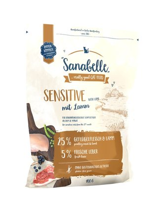 Сухой корм Sanabelle Sensitive NEW для кошек с ягненком, 400 г
