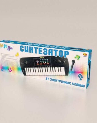 Миниатюра фотографии Музыкальный инструмент abtoys синтезатор с микрофоном и адаптером (37 клавиш)