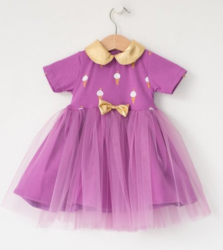 Trendyco kids Платье трикотажное с фатином ТК401