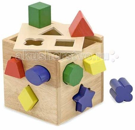 Деревянная игрушка Melissa & Doug Классические игрушки Сортировщик фигур Куб