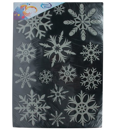 Панно Winter Wings Наклейка Снежинки Светящаяся в темноте 69 см