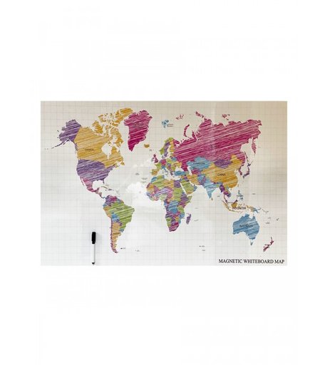 Continent Decor Магнитно-маркерная доска с изображением Карта мира