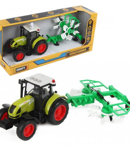 Drift Трактор с валкообразователем Farmland 1:16