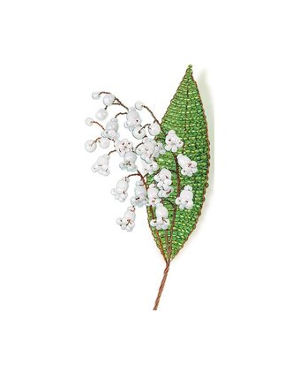 Миниатюра фотографии Набор для творчества клеvер нежный ландыш цветы из бисера