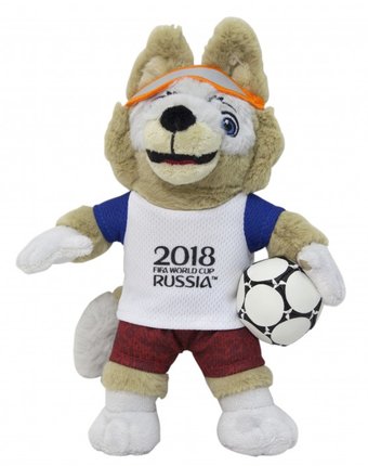 Миниатюра фотографии 2018 fifa world cup russia мягкая игрушка zabivaka 21 см