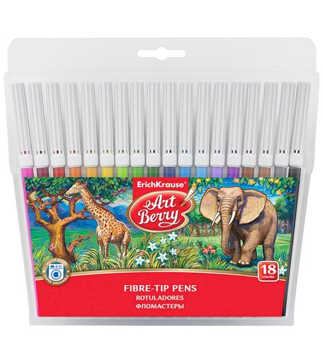 Фломастеры ArtBerry Easy Washable, 18 цветов