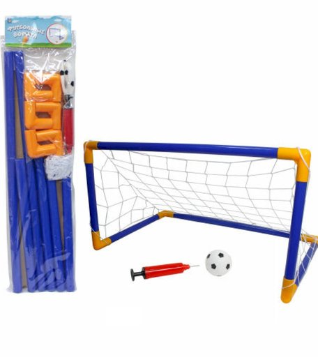 Футбольные ворота 1Toy с мячом и насосом