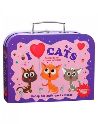 Миниатюра фотографии Бумбарам чемоданчик c развлечениями набор я люблю котиков