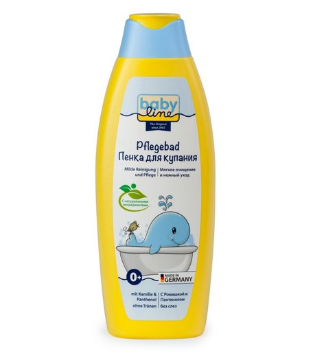 Пенка для купания Baby Line с ромашкой и пантенолом, новая мягкая формула, c рождения, 500 мл