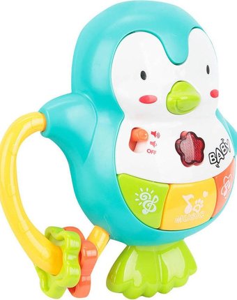 Миниатюра фотографии Развивающая игрушка игруша пингвин с зеленым клювом