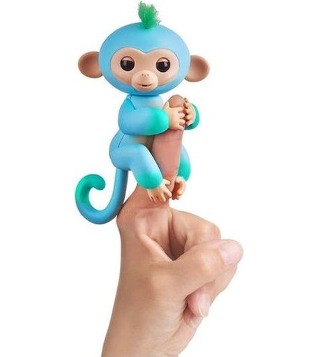 Интерактивная игрушка Fingerlings Обезьянка Чарли 12 см цвет: голубо-зеленый