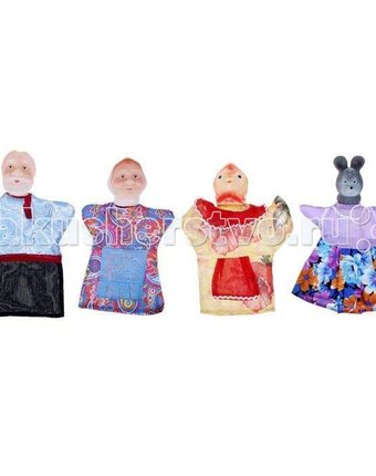 Миниатюра фотографии Русский стиль кукольный театр курочка ряба 4 персонажа