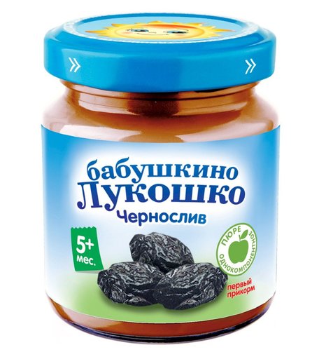 Пюре Бабушкино лукошко чернослив, с 5 месяцев, 100 г