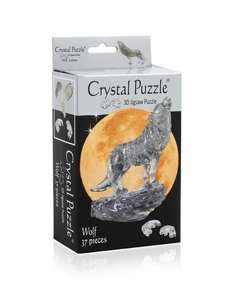 Головоломка Crystal Puzzle Черный волк цвет: черный