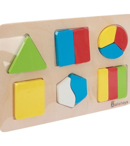 Рамка-вкладыш Alatoys Дроби-фигуры (12 дет)