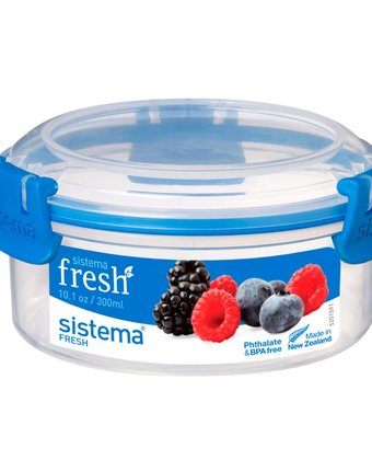 Миниатюра фотографии Sistema, контейнер 300мл "fresh round", синий