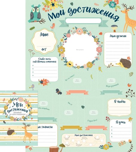 Плакат ко дню рождения Росмэн Плакат ко дню рождения. Мои достижения