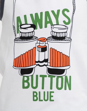 Миниатюра фотографии Белая майка button blue