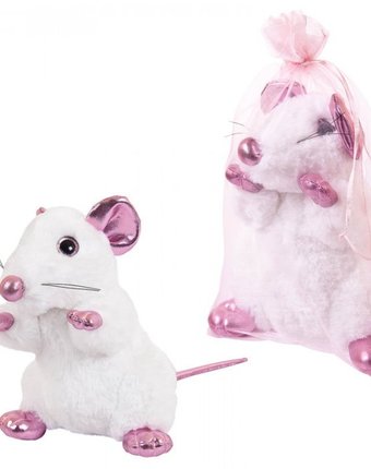 ABtoys Крыса с розовыми лапками 19 см