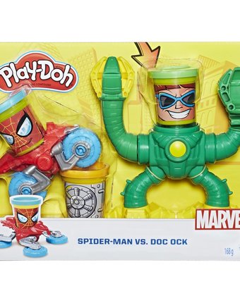 Миниатюра фотографии Набор для лепки из пластилина play-doh человек-паук синий