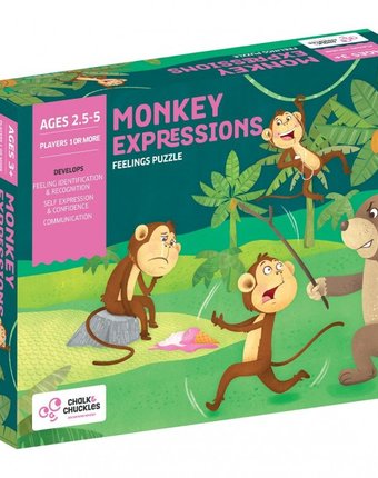 Chalk&Сhuckles Игра настольная Эмоции обезьянки