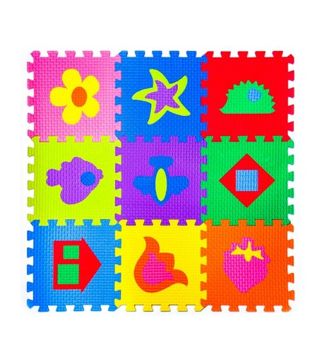 Коврик-пазл EVALINE Радуга с картинками