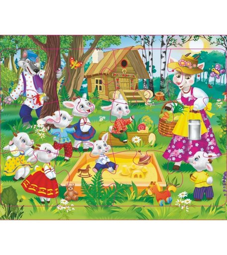 Пазл Издательство Учитель Волк и козлятушки