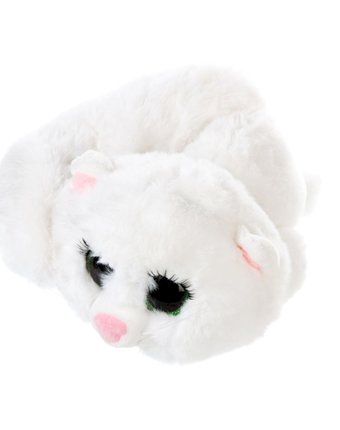 Миниатюра фотографии Мягкая игрушка abtoys реснички. кошка 40 см цвет: белый