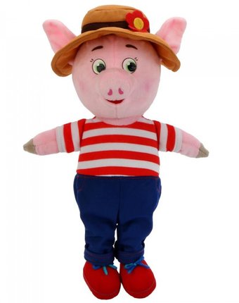 Миниатюра фотографии Мягкая игрушка мульти-пульти поросенок в костюме и шляпе 26 см