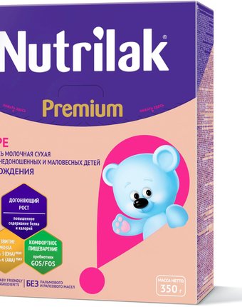 Миниатюра фотографии Молочная смесь nutrilak premium 0-12 месяцев, 350 г