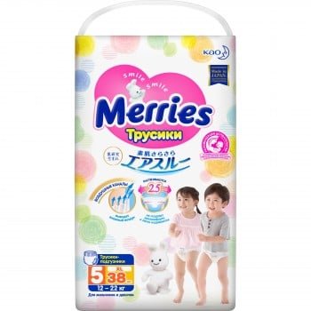 Трусики-подгузники Merries,12-22 кг, 38шт.