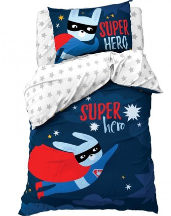 Миниатюра фотографии Постельное белье этель 1.5 спальное super hero (3 предмета)