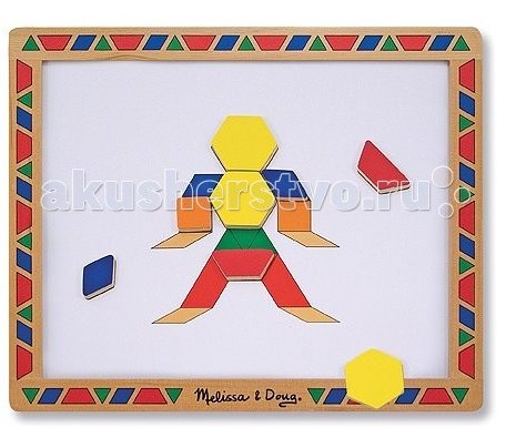 Деревянная игрушка Melissa & Doug Набор магнитных деталей Придумай свой рисунок