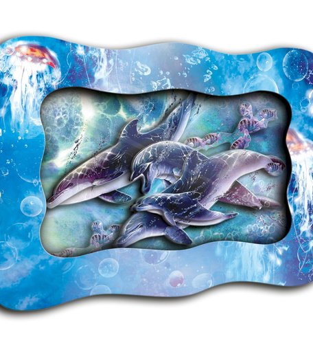 Хобби и Творчество VIZZLE Объемная картина Дельфины