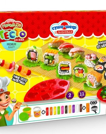 Миниатюра фотографии Danko toys набор теста для лепки master do суши средняя