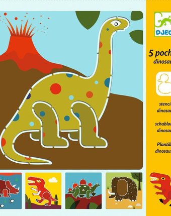 Миниатюра фотографии Djeco набор трафаретов динозавры