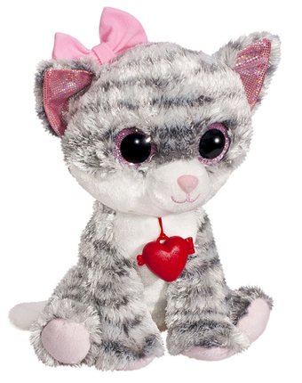 Мягкая игрушка Fancy Глазастик Кошечка 24 см цвет: серый