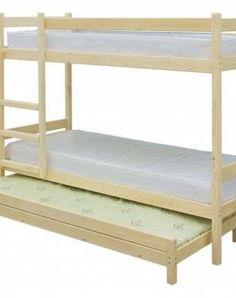 Миниатюра фотографии Подростковая кровать green mebel двухъярусная с выдвижным спальным местом 3 в 1 80х200 см