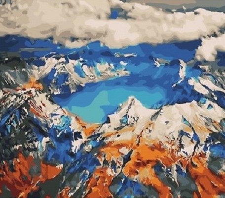 Paintboy Картина по номерам Высокогорное озеро