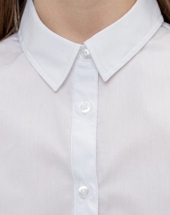 Миниатюра фотографии Блузка белая с объемными рукавами button blue