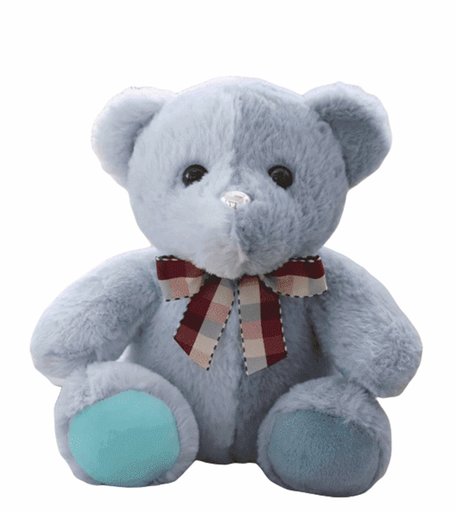 Мягкая игрушка Super01 Медведь 20 см цвет: синий