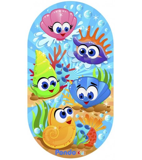 Коврик Pondo Kids для ванной Морские Ракушки 69х39 см